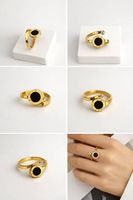 Bague doree chiffres romains acier inoxydable ? neuve