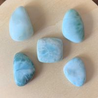 ✲ Larimar Cabochon 5 Stück ✲ 20g Anhänger Schmuck DIY Set 4