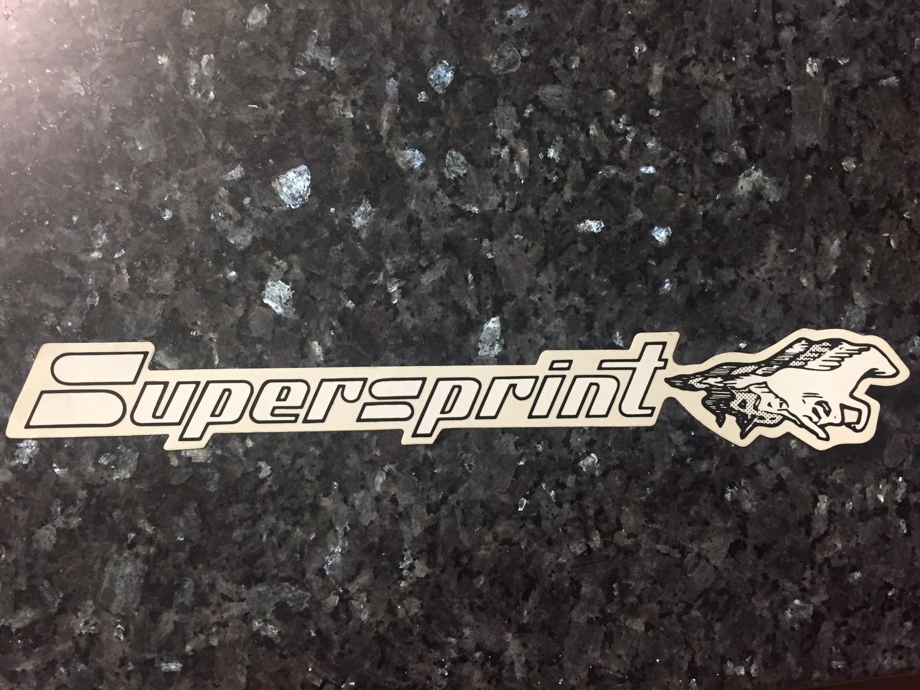 Sticker: Supersprint Aufkleber ca. 32.5x5cm weiss – Nuovo e nell'imballaggio originale da Goldach venduto da SSRConzept
