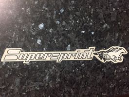 Supersprint Aufkleber Sticker ca. 32.5x5cm weiss NEU