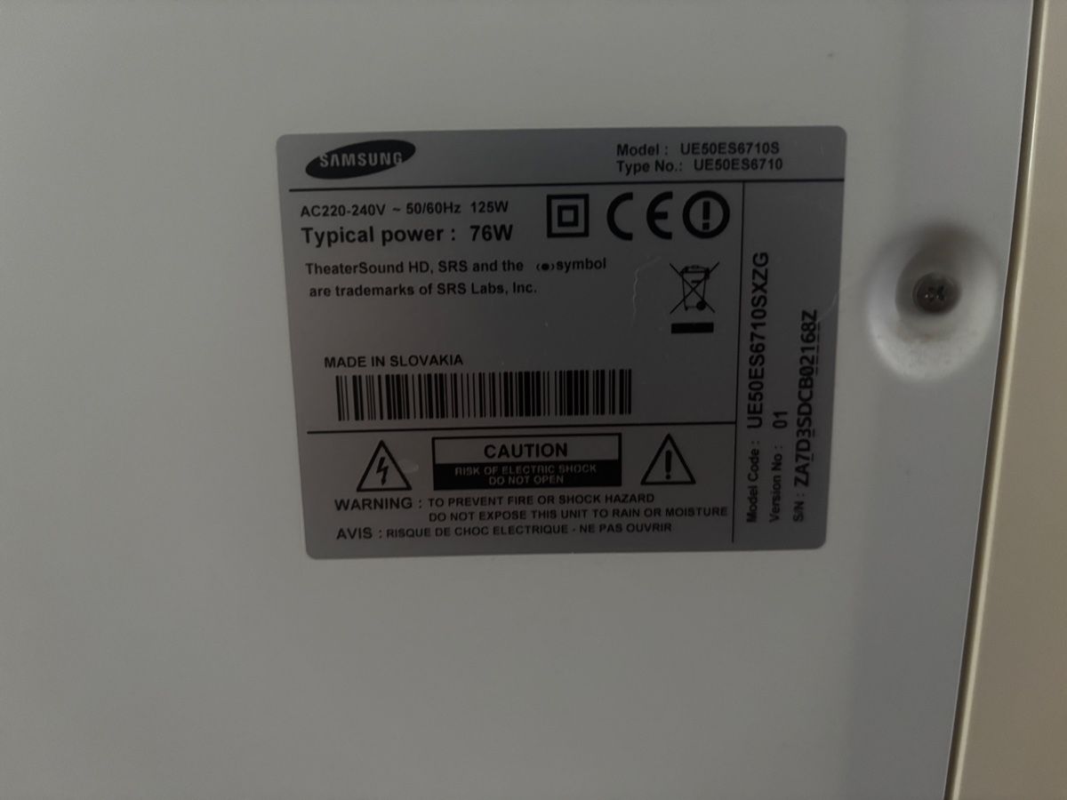 Fernseher: Samsung UE50ES6710 TV – Gebraucht aus Wallbach von yan_kn7c 3