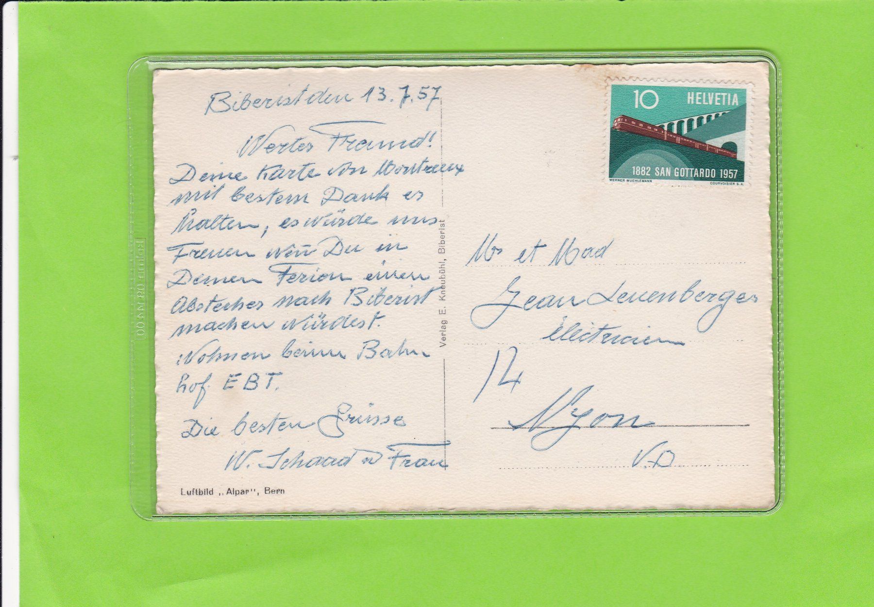 Cartes postales: Luftbild Biberist mit Papierfabrik – D'occasion à St. Peterzell par neckertal 1