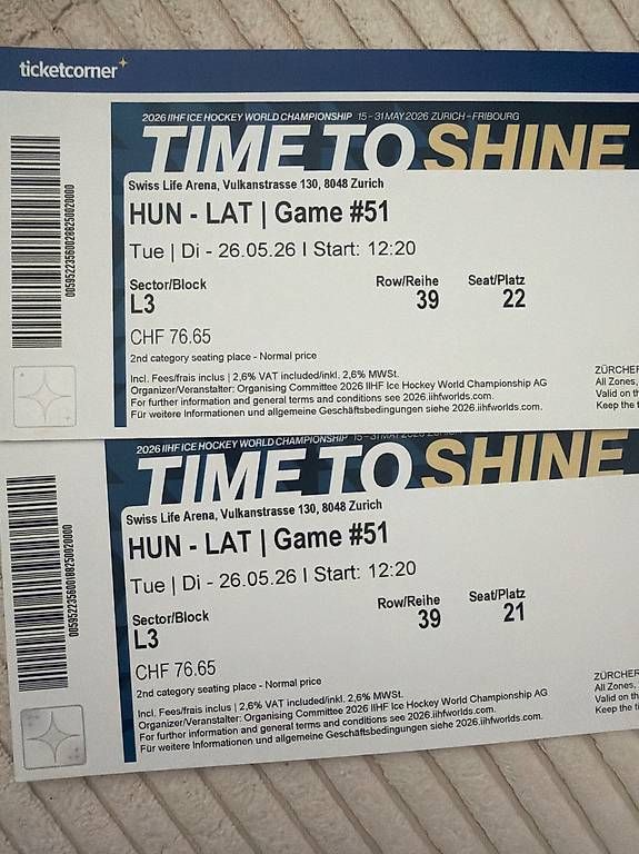 Biglietti: IIHF 26.05 - Ungarn - Lettland – Nuovo e nell'imballaggio originale da Oberrohrdorf venduto da Suisseboy