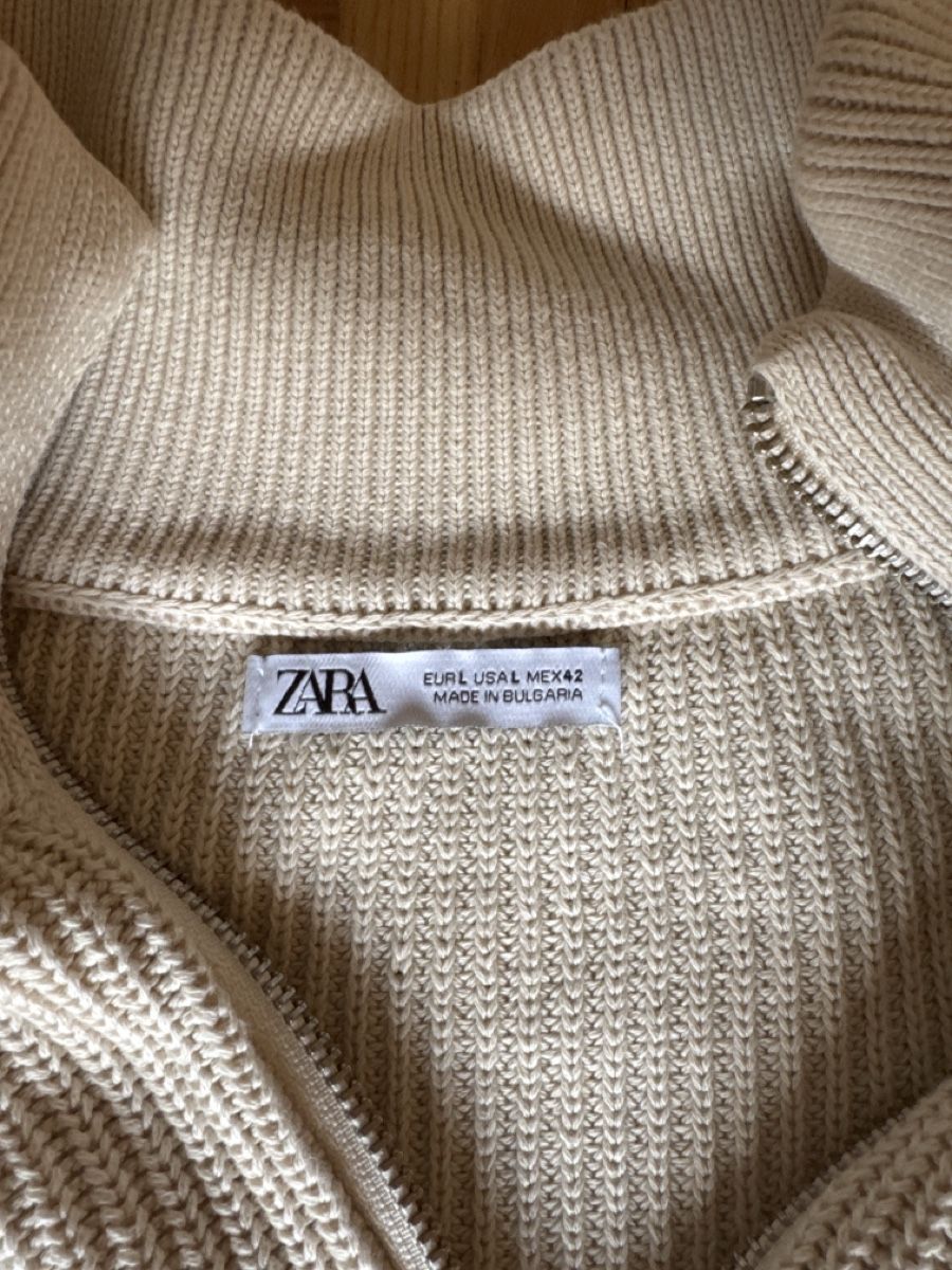 Zara Pulls & Sweat-shirts: Strickpullover Zara Herren beige Grösse L  – Neuf (Voir description) à Basel par DavideCalla 1