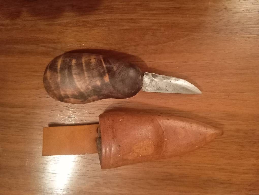 Accessori: G. Flueck Messer mit Lederscheide, Top Zustand! – Usato da Basel venduto da Petergunn 3