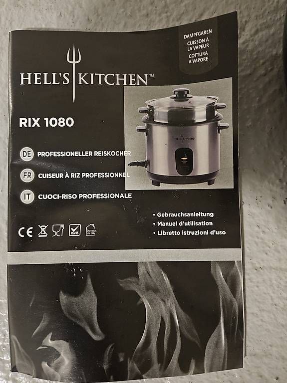 Appareils de cuisine: Hell's Kitchen RIX 1080 Reiskocher mit Dampfgarer  – D'occasion à Luzern par mar_qp6l 1