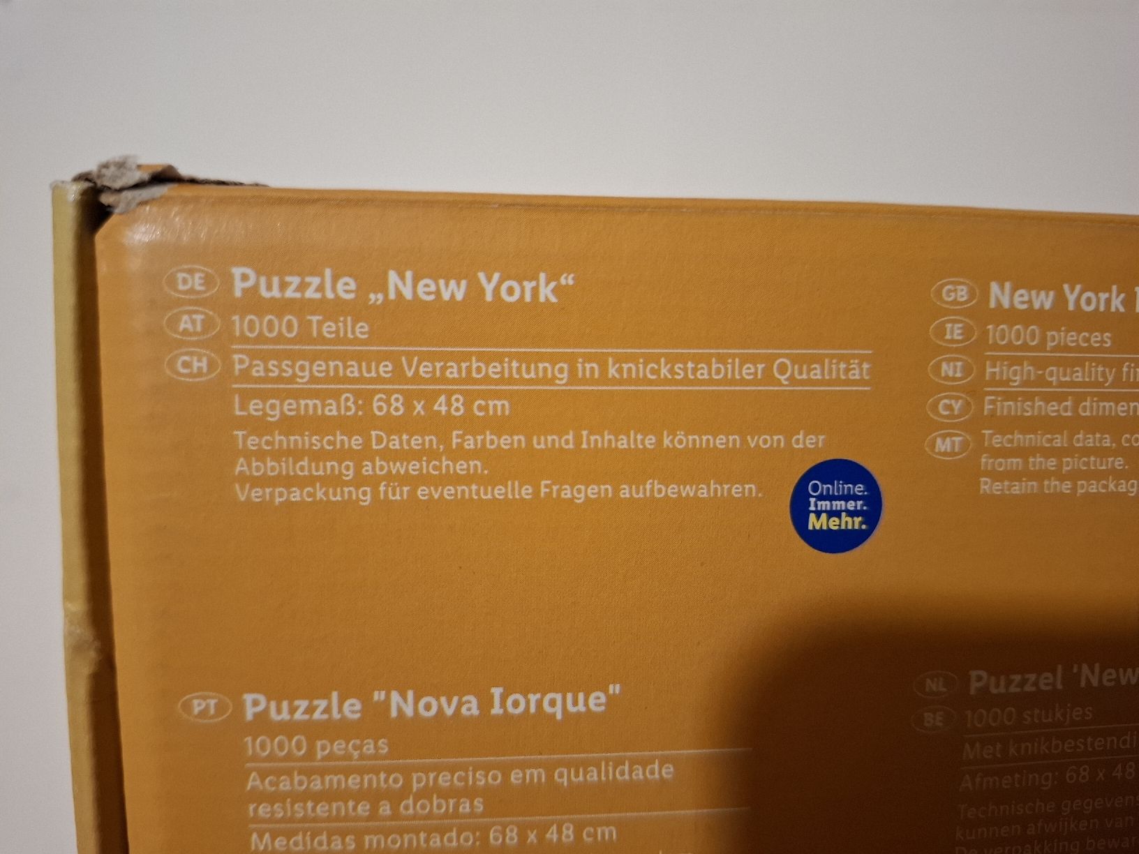 Puzzle: NEU! - 1000 Teile Puzzle "New York" – Nuovo e nell'imballaggio originale da Rotkreuz venduto da PrelovedPicks 3