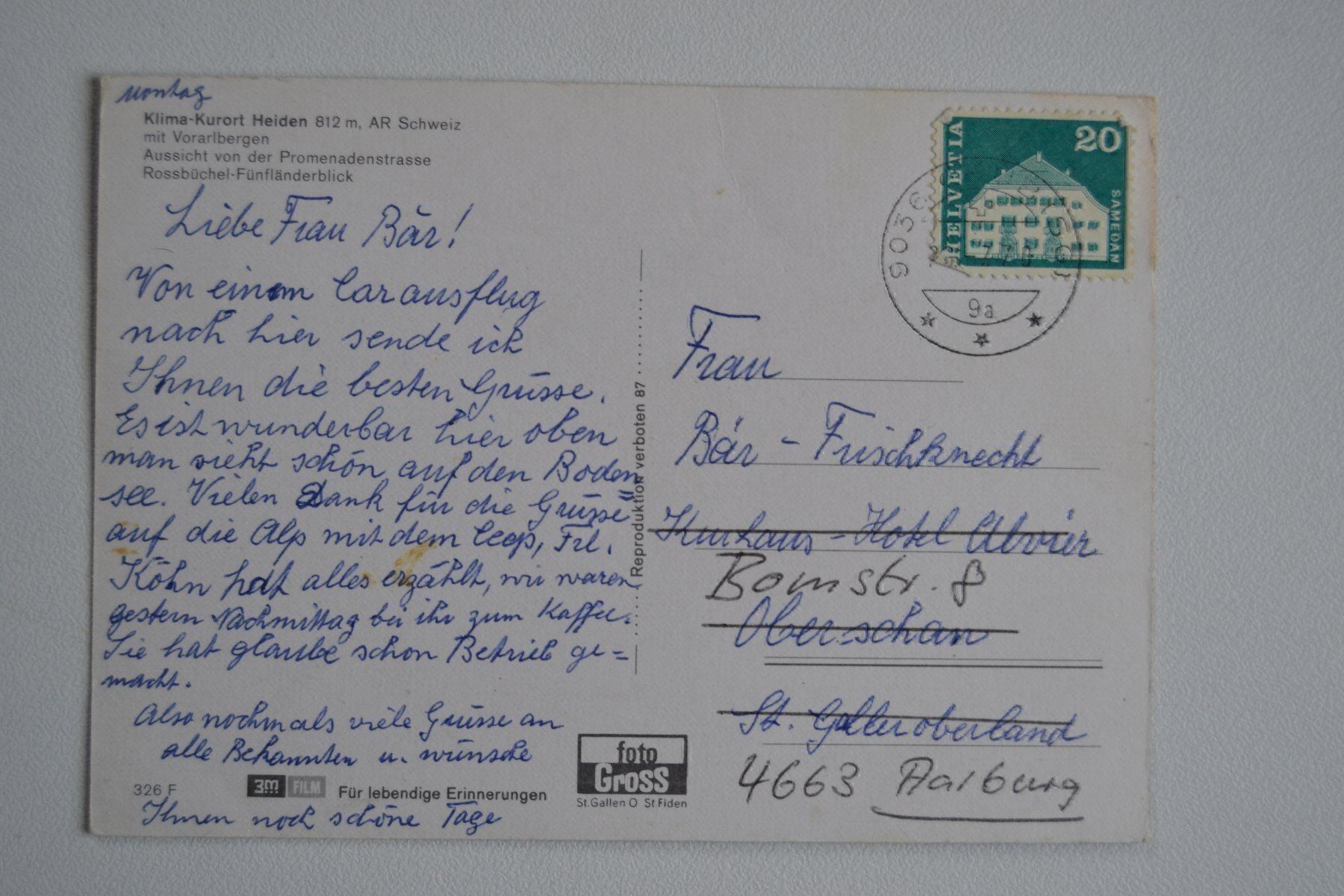 Cartoline postali: Heiden App. – Usato da Beinwil am See venduto da kajak55 1