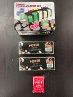 Poker Texas Hold Em Set mit Zubehör Neuwertig **PORTOFREI**