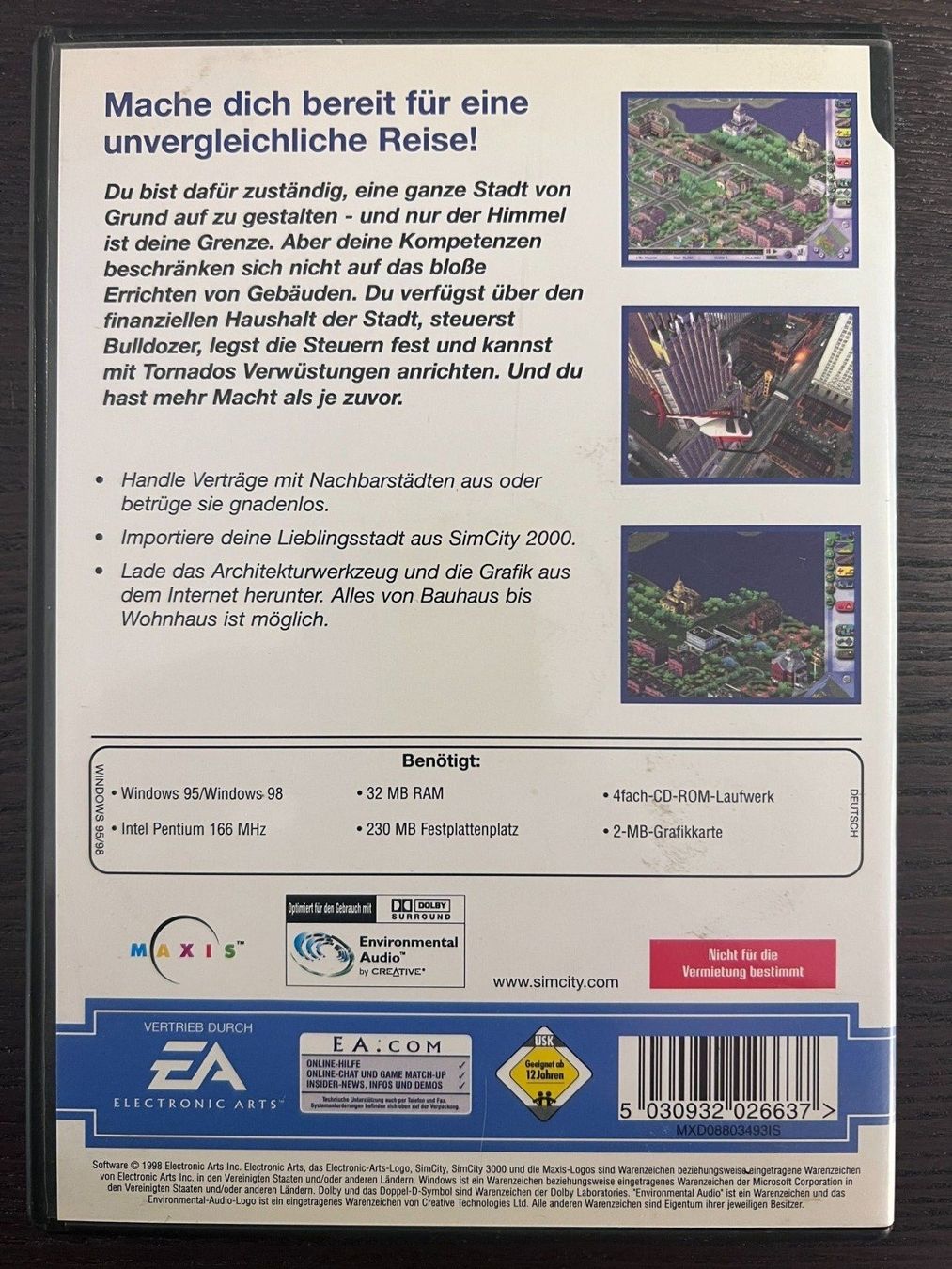 Microsoft Spiele: Sim City 300 – Gebraucht aus Zürich von F84 1
