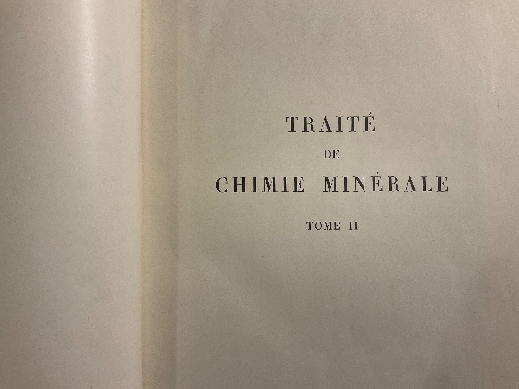 Libri: Traité Chimie Minérale Tome 2, Paul Pascal, – Usato da Avenches venduto da Tinkey 1