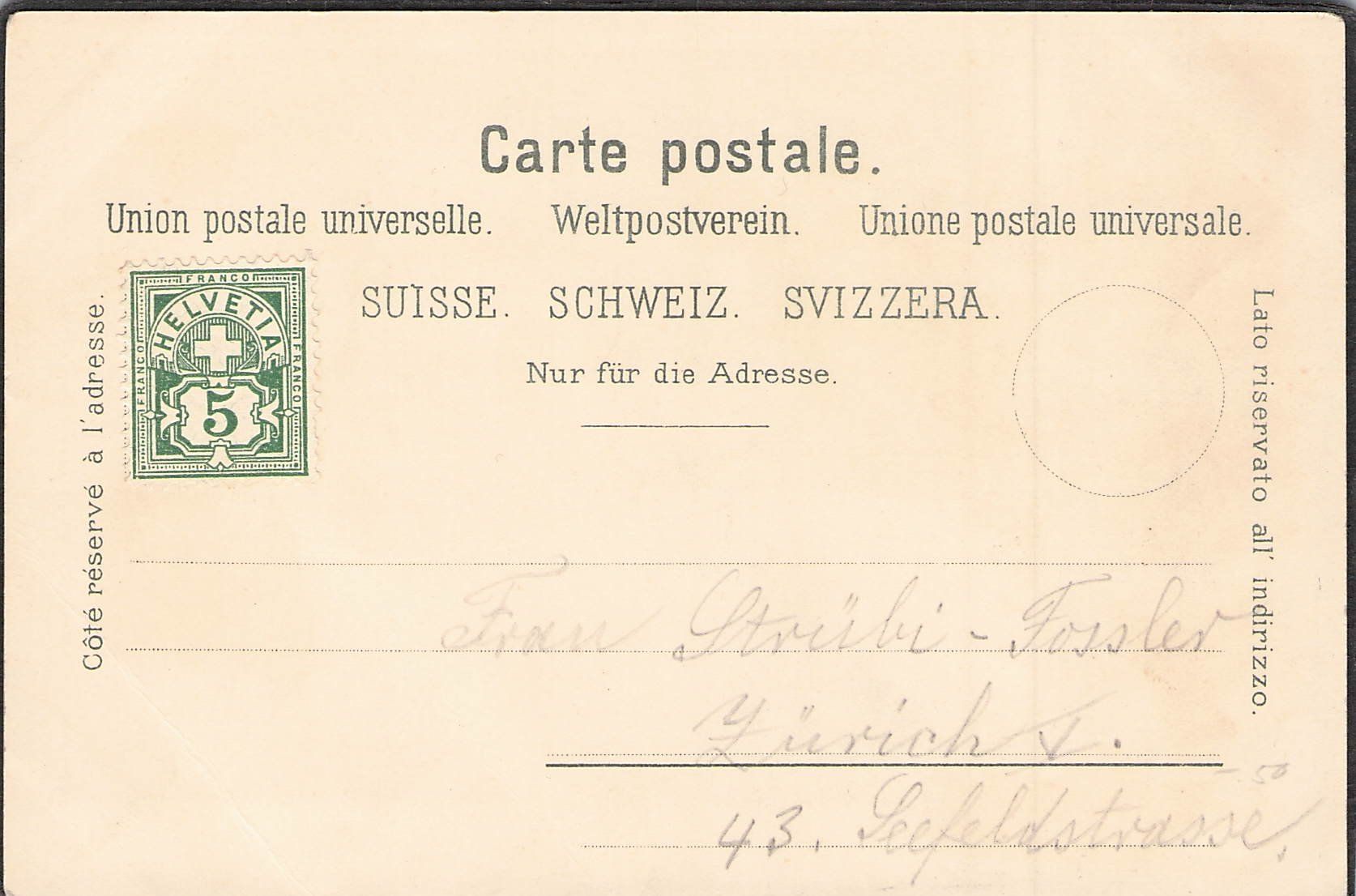 Ansichtskarten: ^Lithografie Rapperswil SG , ca 1905 – Gebraucht aus Reichenburg von Pipo-67 1