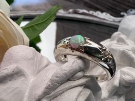 Ring mit Opal u. Zirkonia in Sterling Silver 55,5  Sterne 🌟