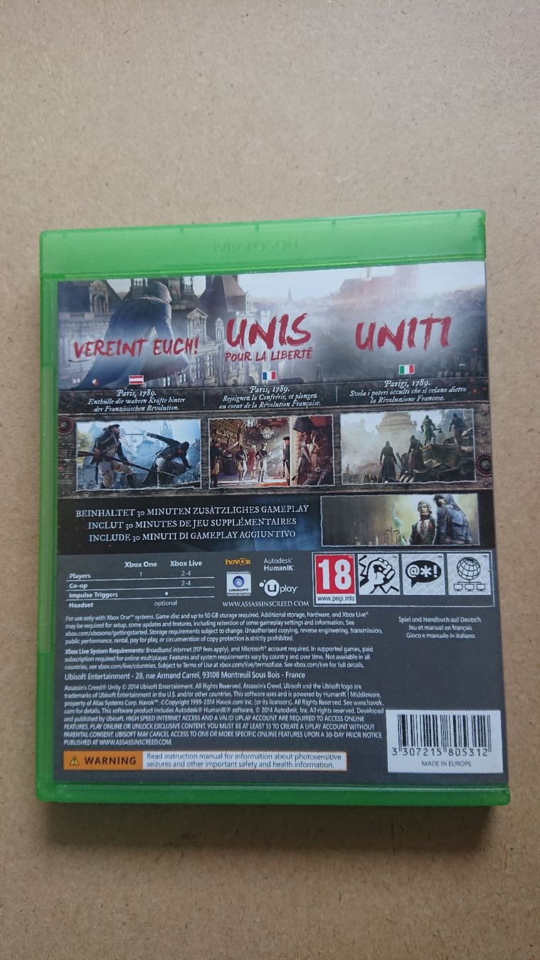 Giochi: Assassin's Creed Unity Special Edition XBOX ONE – Usato da Chur venduto da FreakofRarity 1
