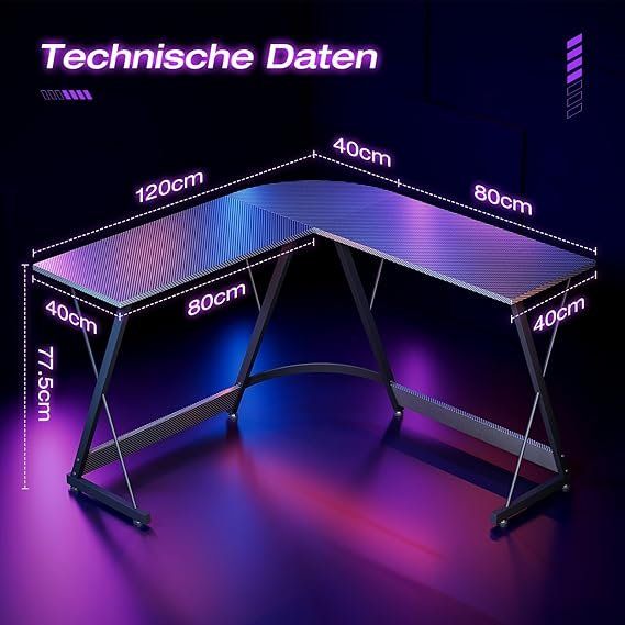 Tische: Gaming Schreibtisch Eckschreibtisch Computertisch L Form – Neu und originalverpackt aus Herisau von Serenco 2