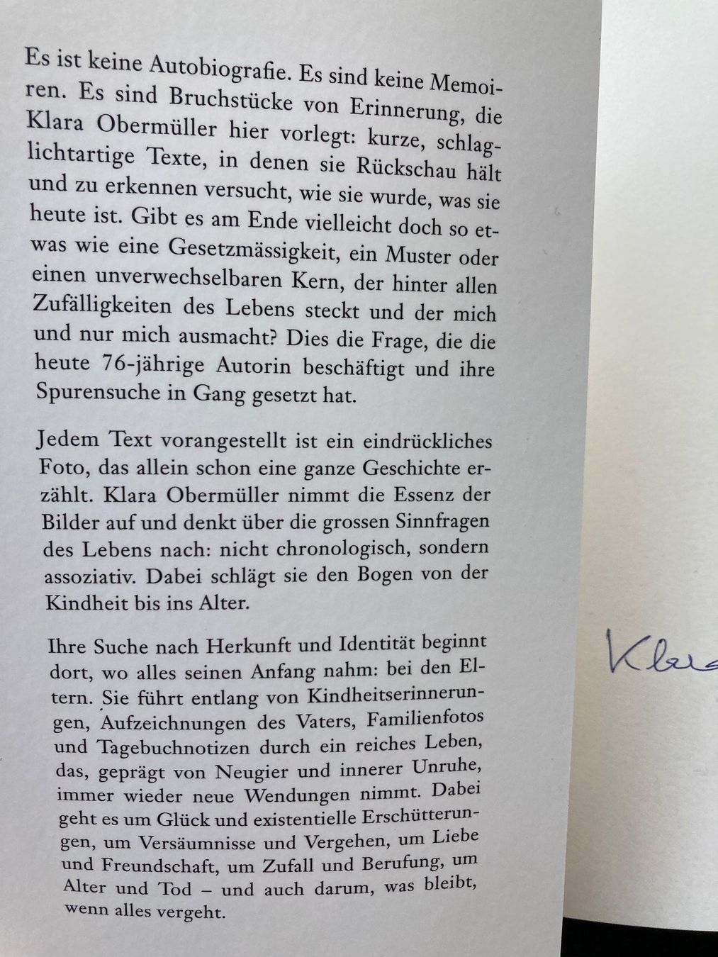 Libri: Klara Obermüller, Spurensuche – Usato da Baden venduto da Yoyo1 1