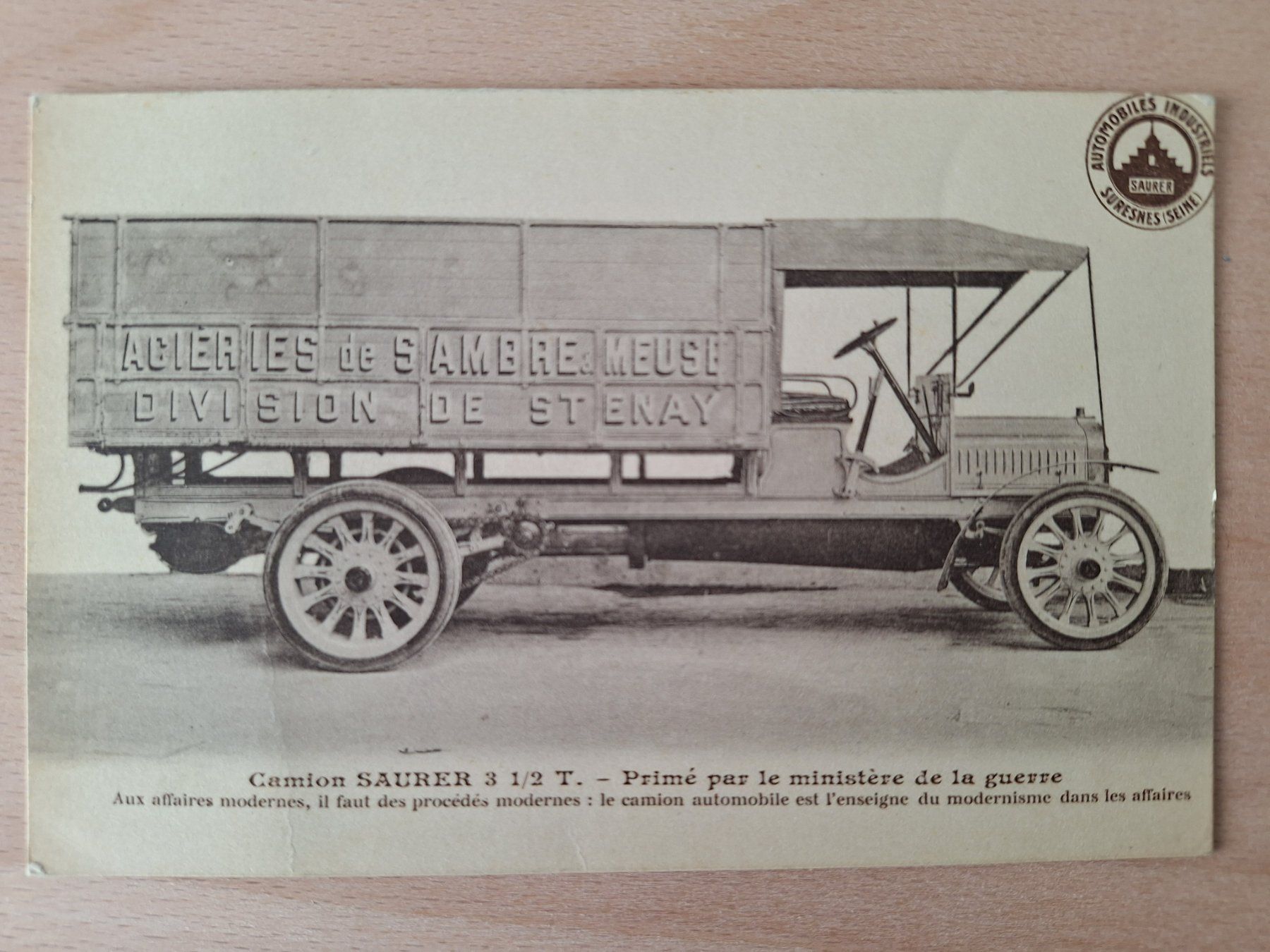 Cartoline postali: AK Saurer Lastwagen, Suresnes – Usato da Lohn-Ammannsegg venduto da Beo71