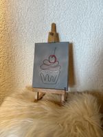 Toile brodée motif cupcake 