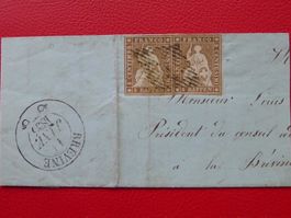 1855, Strubel-Brief: LA BRÉVINE, 22A2.b, KAT: 5'000.-+ATTEST