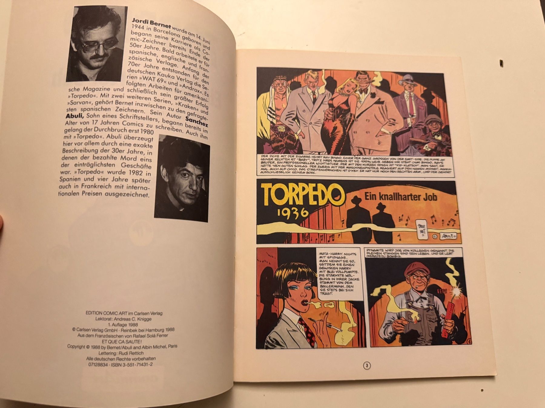 Comics: TORPEDO BAND 1 - Bernet / Abuli – Gebraucht aus Münsingen von Ganjam 3