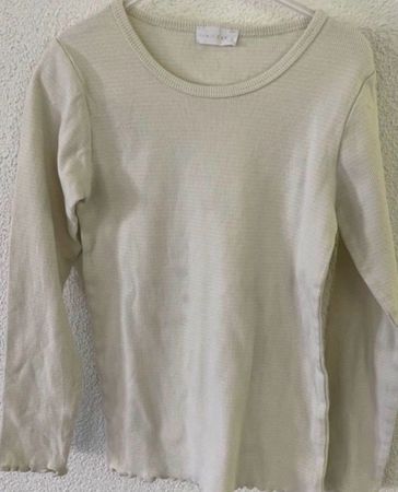 Jamie Kay Langarmshirt Rippstrick 128 gestreift gelb weiss