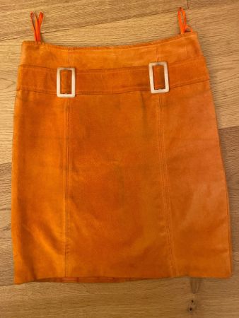 Lederrock orange Gr. 34/36