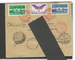 20.5.33 Swissair Mittelmeerflug nach Rome/Flugpostmarken