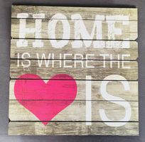 Bild "Home is where the heart is", Holzoptik