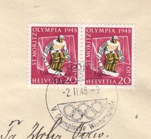R2126  /  3 lettres J.O.St.-Moritz 1948