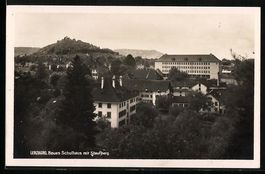 Lenzburg, Neues Schulhaus mit Staufberg
