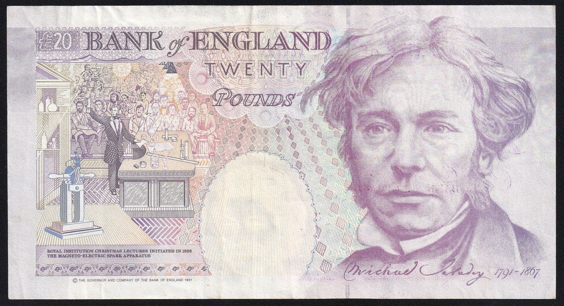 Banknoten: England 20 Pounds 1991 – Gebraucht aus Brugg AG von banknoten_muesli 1