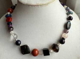 Multi Stone Unikat Kette NEU