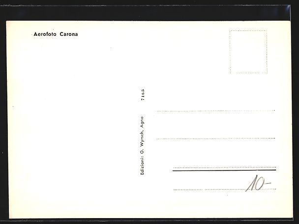 Cartoline postali: Carona, Panorama mit Kirche, Fliegeraufn – Usato da Berlin venduto da bartko-reher 1