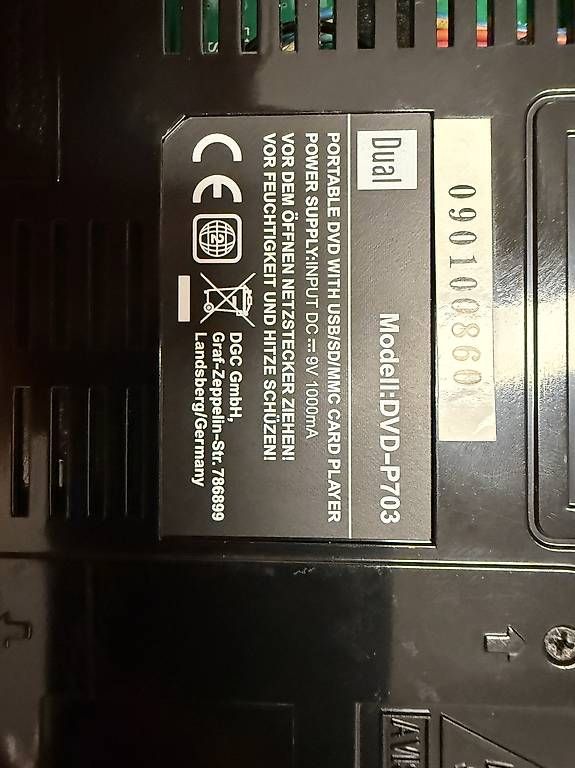 Lettore multimediale portatile: tragbarer DVD-Player von Dual – Usato da Balterswil venduto da Miami6 1