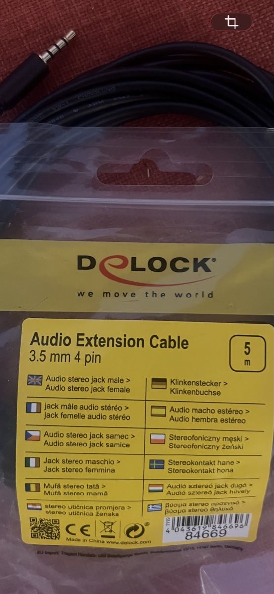 Cavi: Audio Extension Cable 3,5 mm 4pin 5 Meter – Nuovo e nell'imballaggio originale da Kallnach venduto da luk_9tdh 1