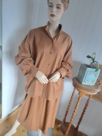 KUKKAS OF FINLAND 2Teiler Kasack + Jupe Seide Vintage S M