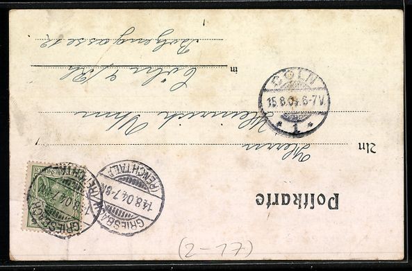 Cartoline postali: AK Postkutsche im Schwarzwald, 1904 – Usato da Berlin venduto da bartko-reher 1
