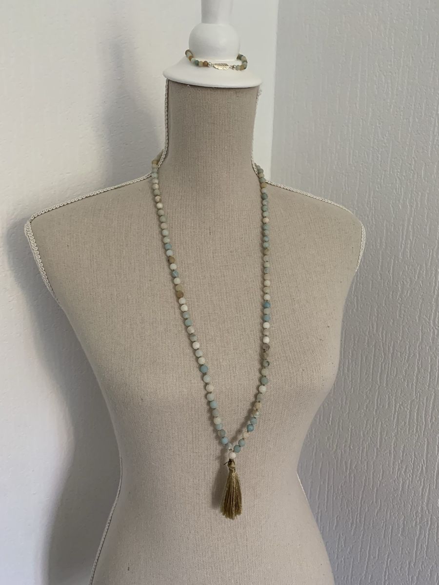 Catenine: Collier et bracelet Glambou neuf en amazonite – Nuovo e nell'imballaggio originale da Gland venduto da TallyEva 1