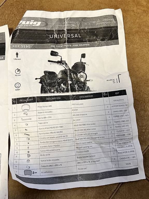 Tutti i ricambio per moto: Kawasaki vulcan s Windschutz (Schild)aus Metall. – Usato da Eschen venduto da ERCI77 2