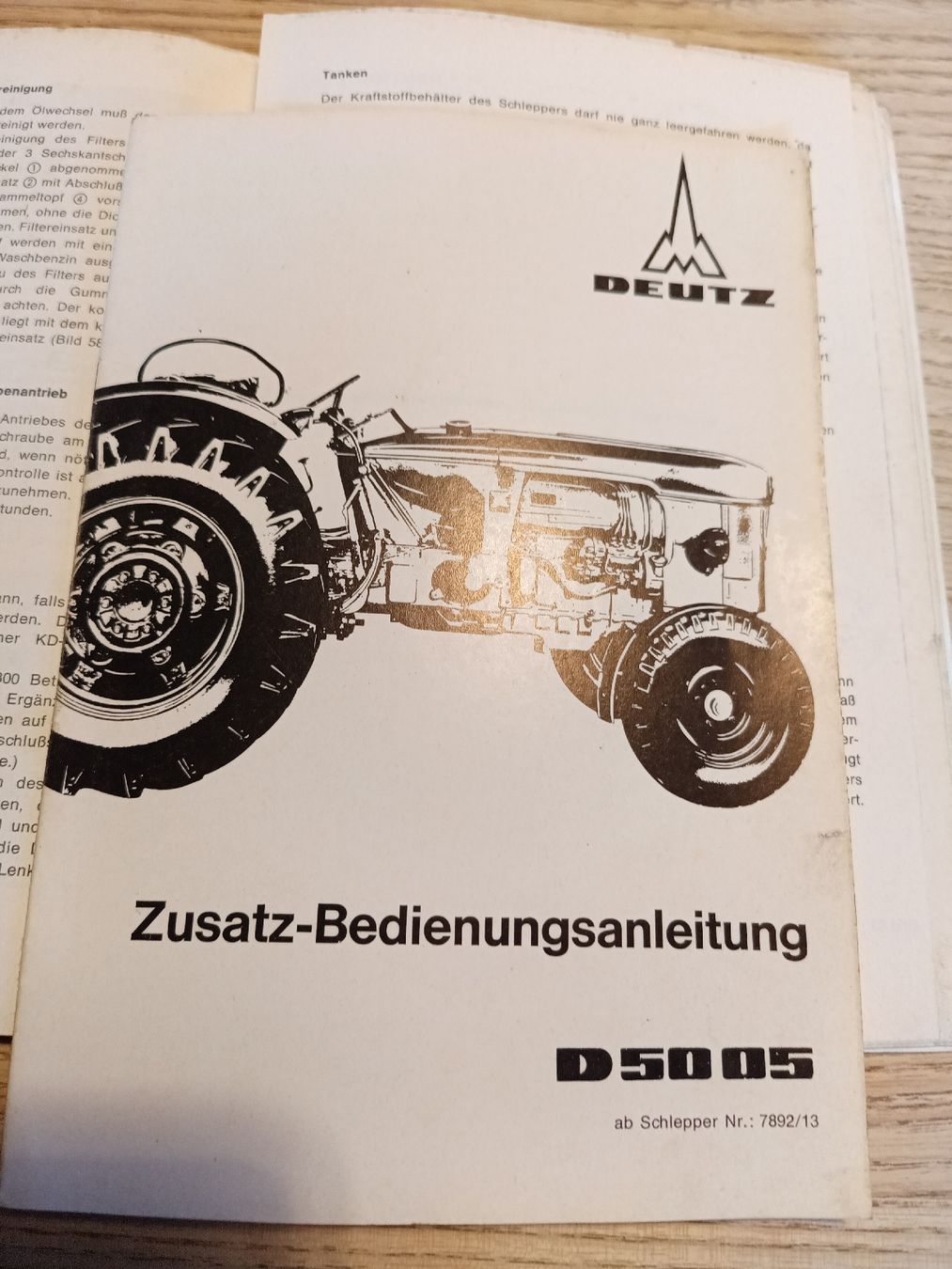 Deutz Traktoren: Oldtimer Betriebsanleitung Fritz D5005 – Gebraucht aus Trub von Eneah 1