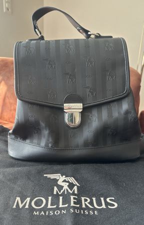 Maison Mollerus Rucksack schwarz/silber