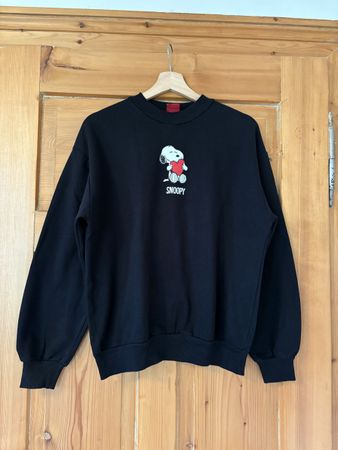Schwarzer Snoopy Pulli mit Herz, Grösse M, Tally Weijl