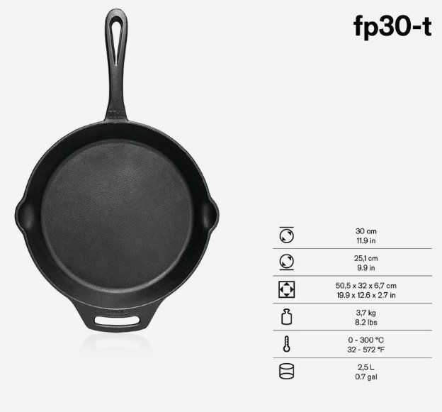 Petromax Padelle: Petromax Bratpfanne FP30 mit Deckel – Usato da Pratteln venduto da ilouh 4