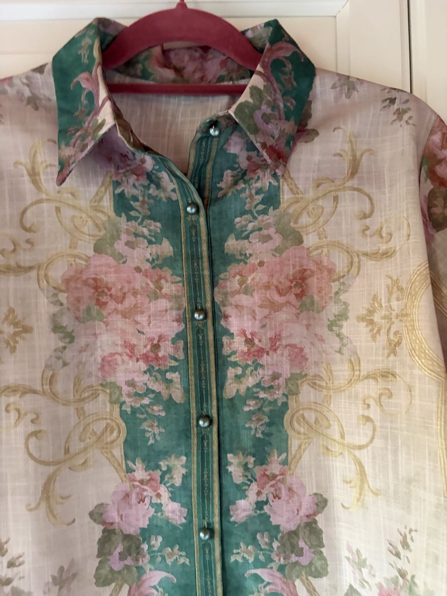 Jumpsuits: Floral Linen Blend Blouse & Pants – Neu (gemäss Beschreibung) aus St.Josefen von lop_lh8d 5