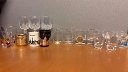15 verschiedene Shot & Champaniergläser Klein.