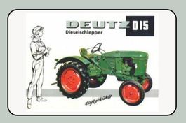Blechschild-DEUTZ D 15 DIESELSCHLEPPER LUFTGEKÜHLT