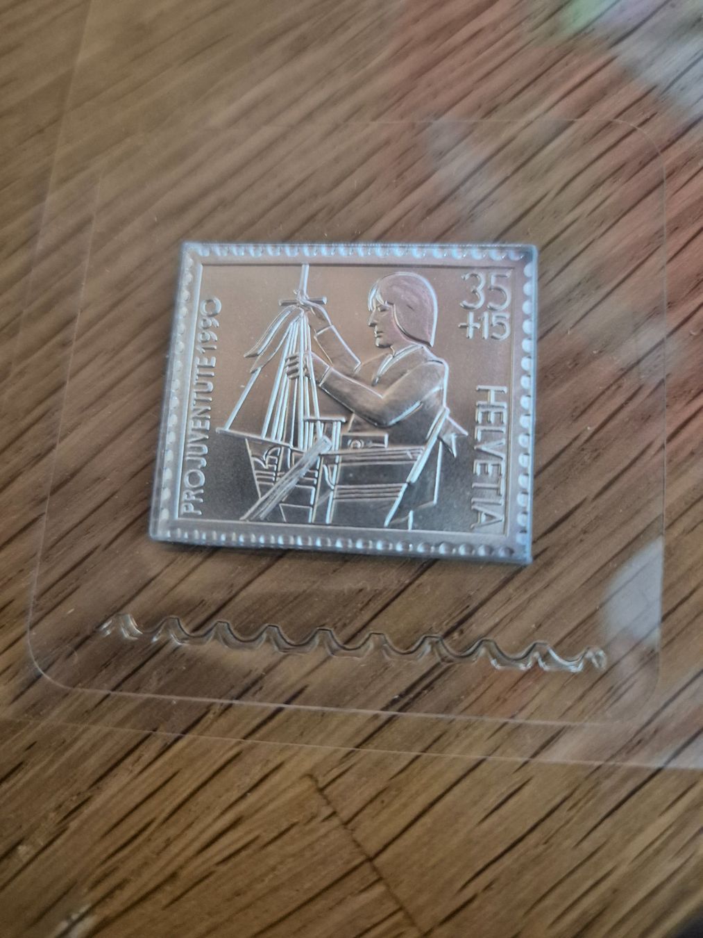 Medaglie: 10.29 Gramm Feinsilber Briefmarke / Bärreli – Usato da Mels venduto da Goldenfalcon