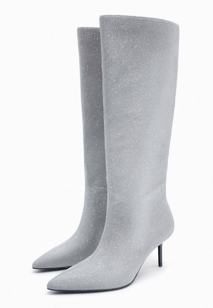 Zara Scarpe da donna: Bottes argentées Zara neuves – Nuovo e nell'imballaggio originale da Lutry venduto da tat_2zxq