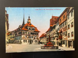 AK SH Stein am Rhein, Rathausbrunnen und Rathaus
