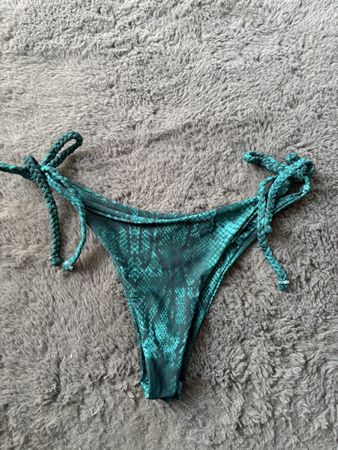 Bikini Bottoms Teal Snake Print Size S 